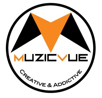 Trademark Logo MV MUZICVUE CREATIVE & ADDICTIVE