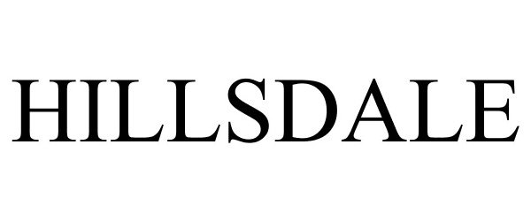 Trademark Logo HILLSDALE