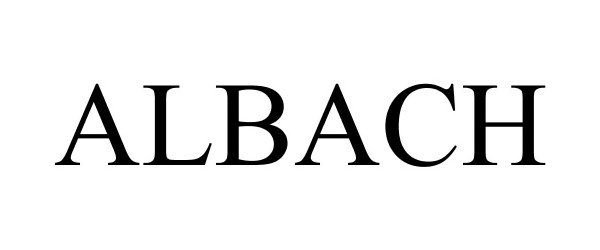 Trademark Logo ALBACH