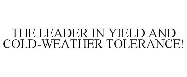 Trademark Logo THE LEADER IN YIELD AND COLD-WEATHER TOLERANCE!