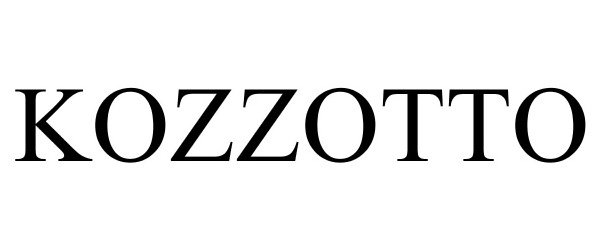 Trademark Logo KOZZOTTO