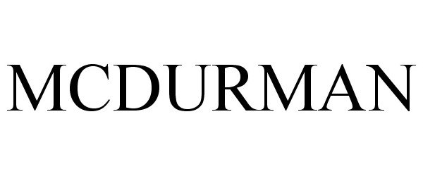 Trademark Logo MCDURMAN