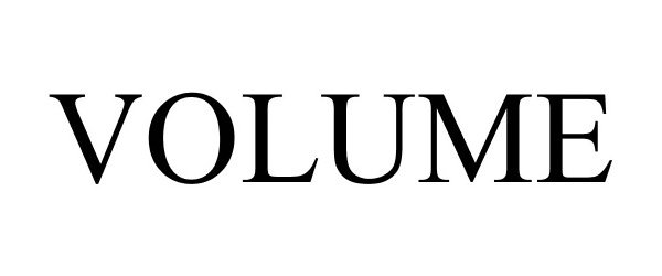 Trademark Logo VOLUME