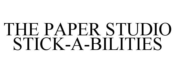  THE PAPER STUDIO STICK-A-BILITIES