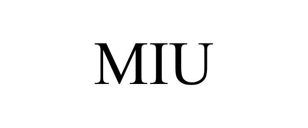 Trademark Logo MIU