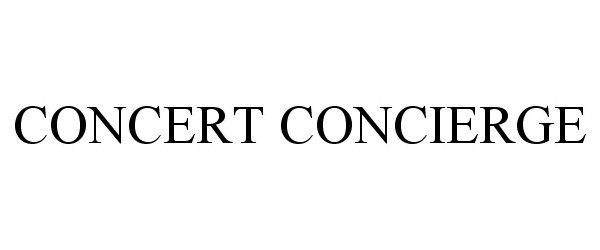 Trademark Logo CONCERT CONCIERGE