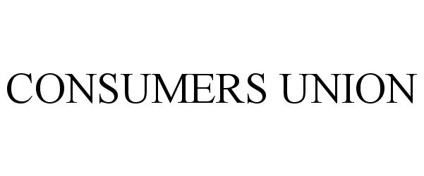 Trademark Logo CONSUMERS UNION