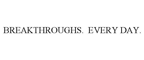  BREAKTHROUGHS. EVERY DAY.