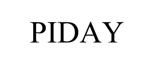 Trademark Logo PIDAY