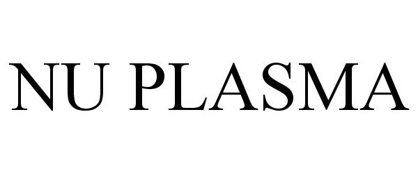 Trademark Logo NU PLASMA