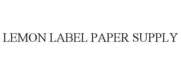  LEMON LABEL PAPER SUPPLY