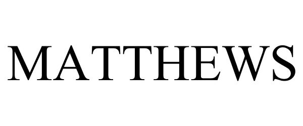Trademark Logo MATTHEWS