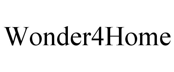 Trademark Logo WONDER4HOME