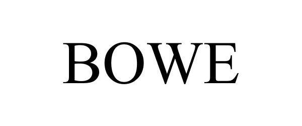 Trademark Logo BOWE