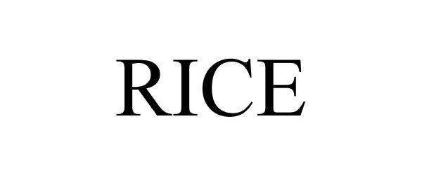 Trademark Logo RICE