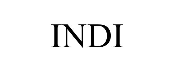 Trademark Logo INDI