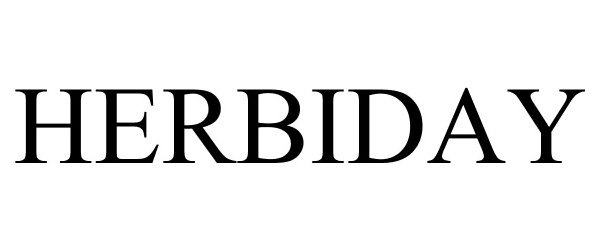 Trademark Logo HERBIDAY
