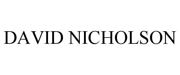 Trademark Logo DAVID NICHOLSON