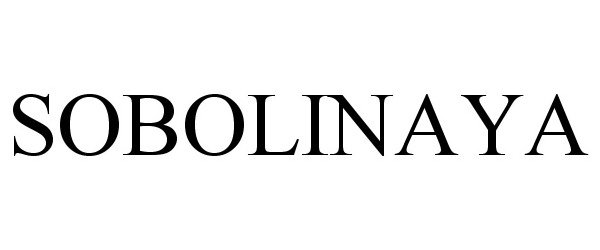 Trademark Logo SOBOLINAYA