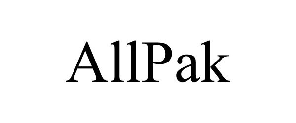 Trademark Logo ALLPAK