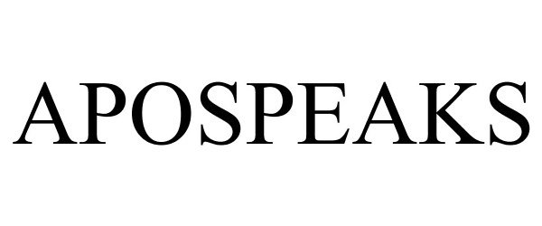 Trademark Logo APOSPEAKS