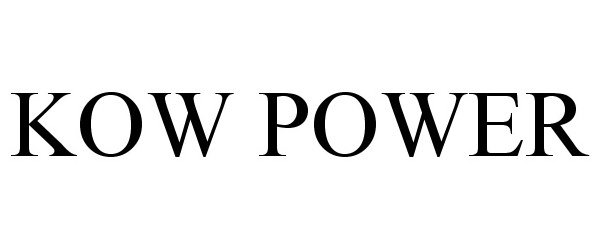  KOW POWER