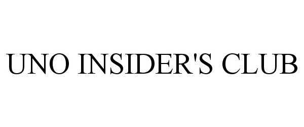 Trademark Logo UNO INSIDER'S CLUB