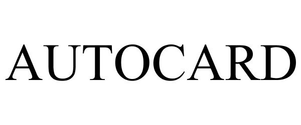 Trademark Logo AUTOCARD