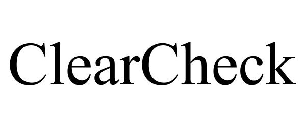 Trademark Logo CLEARCHECK