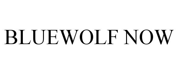 Trademark Logo BLUEWOLF NOW