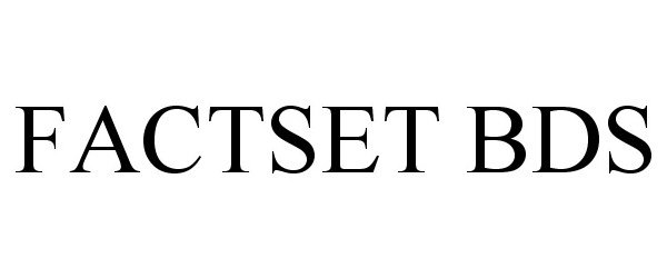 Trademark Logo FACTSET BDS