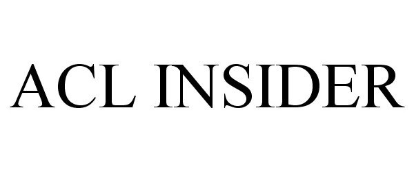 Trademark Logo ACL INSIDER