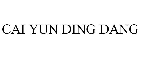 Trademark Logo CAI YUN DING DANG