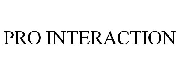 Trademark Logo PRO INTERACTION