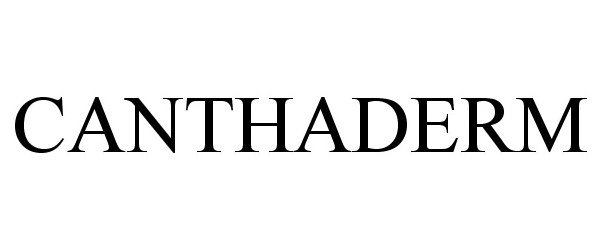 Trademark Logo CANTHADERM
