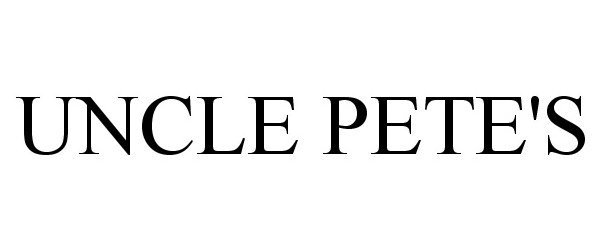 Trademark Logo UNCLE PETE'S