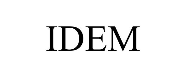 Trademark Logo IDEM