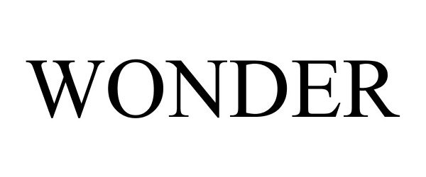 Trademark Logo WONDER