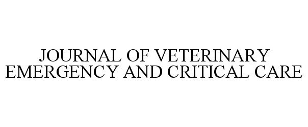  JOURNAL OF VETERINARY EMERGENCY AND CRITICAL CARE