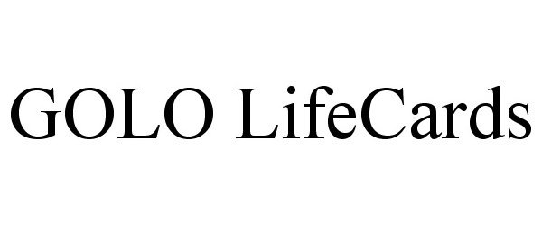 Trademark Logo GOLO LIFECARDS