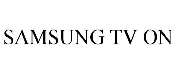  SAMSUNG TV ON