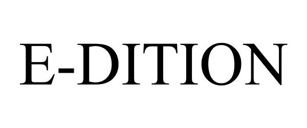 Trademark Logo E-DITION