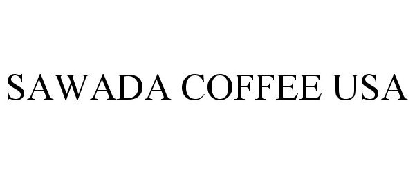 Trademark Logo SAWADA COFFEE USA