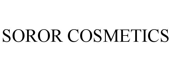 Trademark Logo SOROR COSMETICS