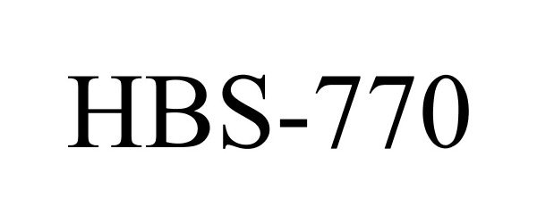 Trademark Logo HBS-770