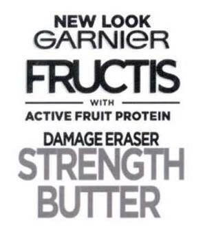  NEW LOOK GARNIER FRUCTIS WITH ACTIVE FRUIT PROTEIN DAMAGE ERASER STRENGTH BUTTER