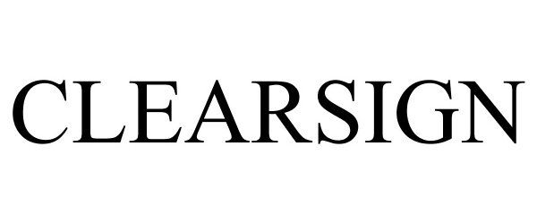 Trademark Logo CLEARSIGN