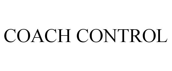 Trademark Logo COACH CONTROL
