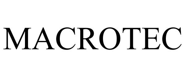 Trademark Logo MACROTEC