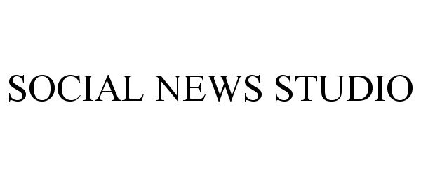 Trademark Logo SOCIAL NEWS STUDIO